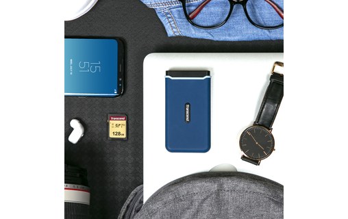 Transcend ESD370C 1 To - Bleu marine - SSD externe USB-C