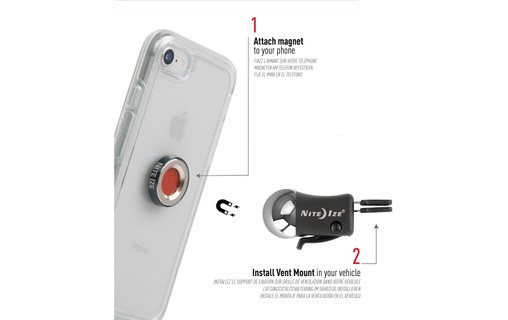 Nite Ize Steelie Original Vent Kit - Support voiture iPhone et smartphone
