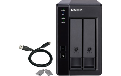 Boîtier QNAP TR-002 - Boîtier d'extension RAID USB 3.1 Gen.2 2 baies (USB-A)