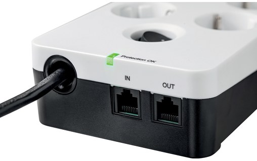 Eaton Protection Box 8 USB FR - Multiprise parafoudre 8 prises + 2x USB + tel