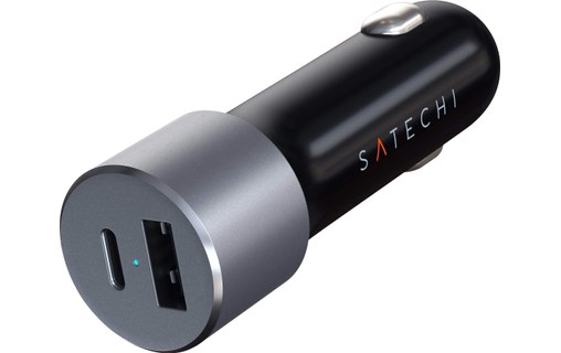 Satechi Chargeur voiture USB-C et USB-A 72 W - Gris sidéral