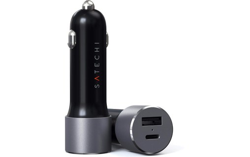 Satechi Chargeur voiture USB-C et USB-A 72 W - Gris sidéral