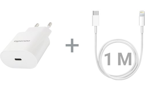 Novodio C-Charge 18 - Chargeur iPhone et iPad USB-C 18 W + câble Lightning/USB-C