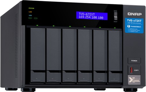 Boîtier QNAP TVS-672XT-i3-8G - Serveur NAS 6 baies Thunderbolt 3