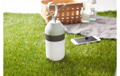 Pout EARS2 Gris - Enceinte Bluetooth extérieure IPX5 avec LED