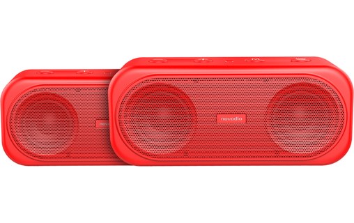 Novodio PocketMax Pro Rouge - Pack de 2 enceintes Bluetooth True Wireless