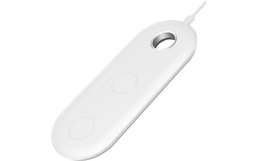 Station de charge sans fil pour iPhone, AirPods, Apple Watch - Qi 10 W, blanc