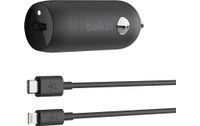 Belkin PD Car Charger - Chargeur voiture PD 20W avec câble USB-C vers Lightning