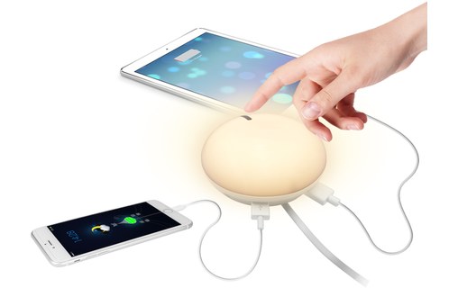 Macally LAMPCHARGEGO - Lampe / veilleuse LED avec 2x USB