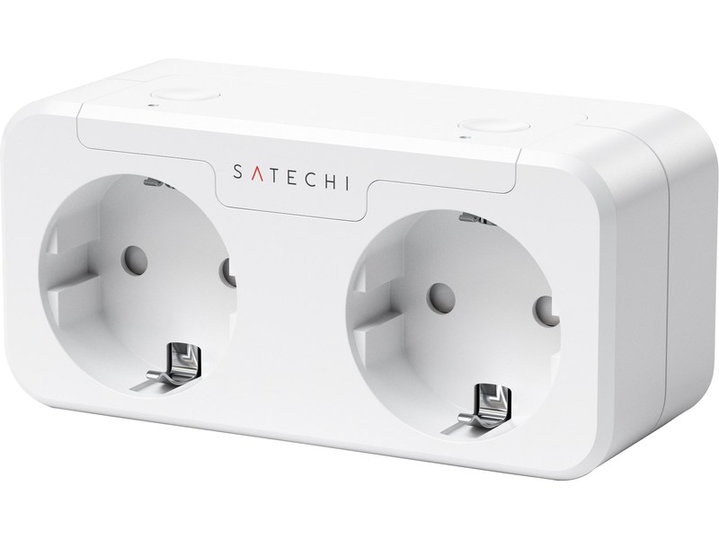 Satechi Dual Smart Outlet - Multiprise connectée compatible Apple HomeKit -  Prise connectée - SATECHI
