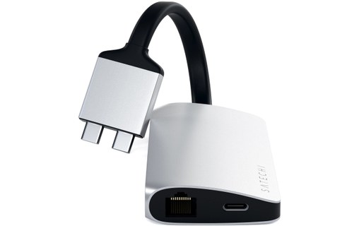 Satechi Dual Multimedia Adapter Argent - Dock USB-C