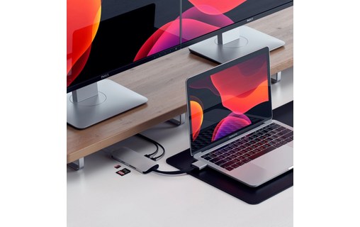 Satechi Dual Multimedia Adapter Argent - Dock USB-C