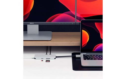 Satechi Dual Multimedia Adapter Argent - Dock USB-C