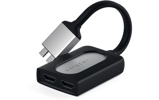 Satechi Adaptateur Dual HDMI Argent - 2x USB-C vers 2x HDMI 4K à 60 Hz