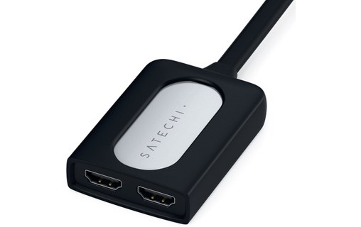 Satechi Adaptateur Dual HDMI Argent - 2x USB-C vers 2x HDMI 4K à 60 Hz