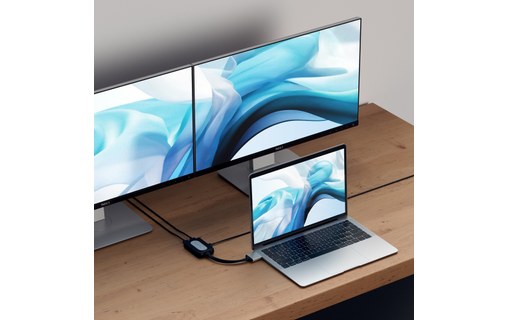 Satechi Adaptateur Dual HDMI Argent - 2x USB-C vers 2x HDMI 4K à 60 Hz