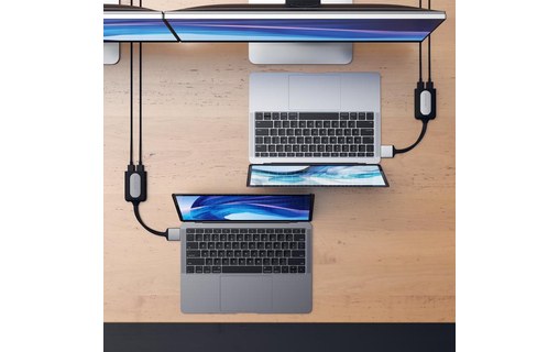 Satechi Adaptateur Dual HDMI Argent - 2x USB-C vers 2x HDMI 4K à 60 Hz