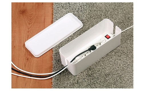 Boîte de rangement pour câbles 23 cm - Blanc