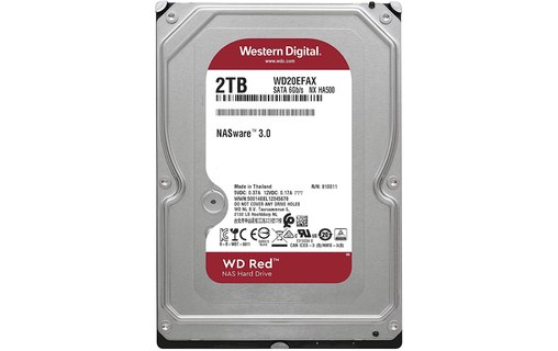 Western Digital WD Red 2 To - Disque dur 5400 tr/min pour NAS - WD20EFAX