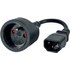 Adaptateur IEC C14 mâle vers CEE7/5 femelle