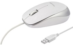 Novodio Optical Mouse USB-A Argent - Souris optique filaire 1600 DPI Mac/PC
