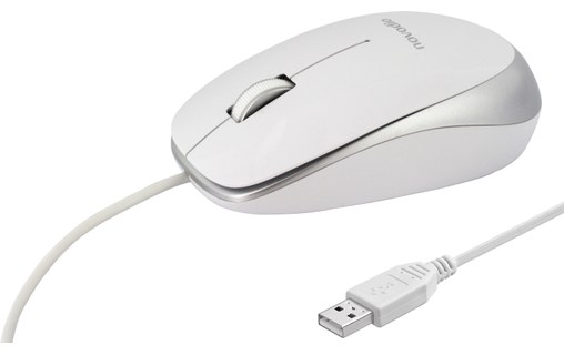 Novodio Optical Mouse USB-A Argent - Souris optique filaire 1600 DPI Mac/PC  - Souris - Novodio