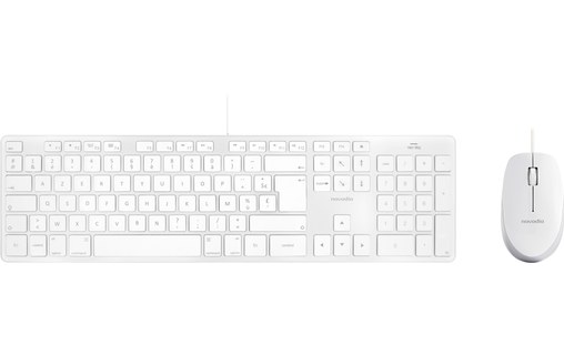 Novodio Touch Keyboard Argent et Optical Mouse - Mac - Kit clavier et souris USB