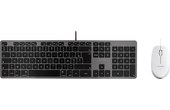 Novodio Touch Keyboard Gris et Optical Mouse - Mac - Kit clavier et souris USB
