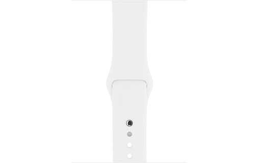 Apple Watch Series 3 (GPS) 38 mm aluminium argent bande sport blanc