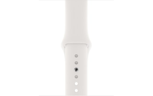 Apple Watch Series 5 (GPS) 40 mm aluminium argenté bande sport blanc