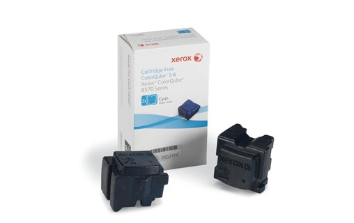 Xerox Encre Colorqube 8570, Cyan (2 Bâtonnets 4400 Pages)