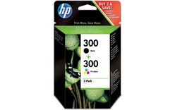 HP 300 Original Noir, Cyan, Magenta, Jaune Multipack 2 pièce(s)