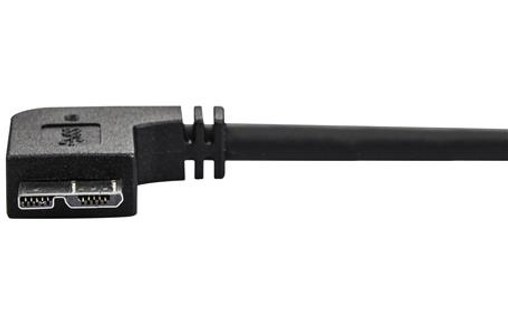 Câble StarTech USB-A vers micro-USB-A coudé 5 Gbit/s - 1 m - Noir