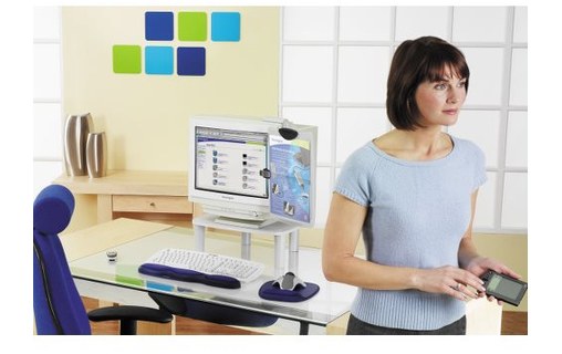 Kensington Tapis de souris noir en mousse, repose-poignets intégré