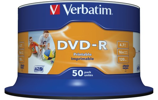 Verbatim 43533 DVD vierge 4,7 Go DVD-R 50 pièce(s)