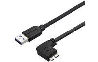 Câble StarTech USB-A vers micro-USB-A coudé 5 Gbit/s - 1 m - Noir
