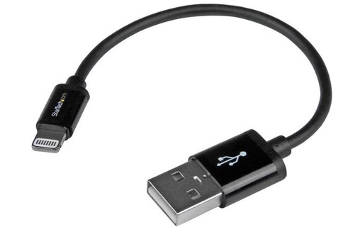 StarTech.com Câble Apple Lightning vers USB pour iPhone, iPod, iPad - 15 cm Noir