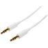 StarTech.com Câble Audio Stéréo Mini-Jack 3.5mm Slim de 2 m - Mâle/Mâle - Blanc