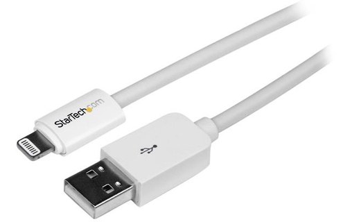 StarTech.com Câble Apple Lightning vers USB pour iPhone, iPod, iPad - 3 m Blanc