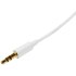StarTech.com Câble Audio Stéréo Mini-Jack 3.5mm Slim de 2 m - Mâle/Mâle - Blanc