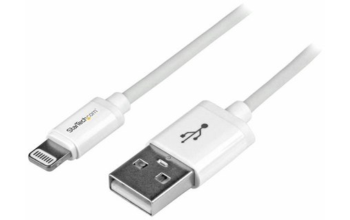 StarTech.com Câble Apple Lightning vers USB pour iPhone, iPod, iPad - 1 m Blanc