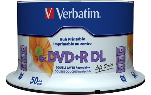 Verbatim 97693 DVD vierge 8,5 Go DVD+R DL 50 pièce(s)