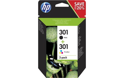 HP 301 Original Noir, Cyan, Magenta, Jaune Multipack
