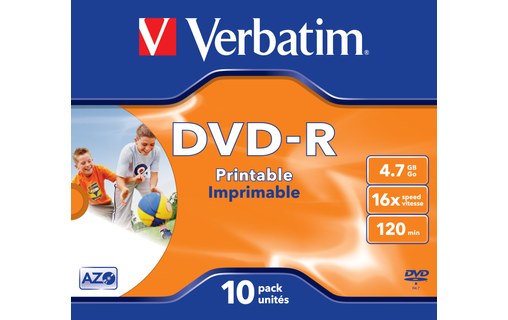 Verbatim 43521 DVD vierge 4,7 Go DVD-R 10 pièce(s)