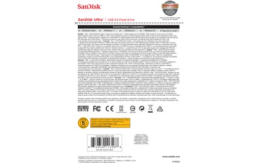 Clé USB SanDisk Ultra 128 Go - Noir - USB 3.2