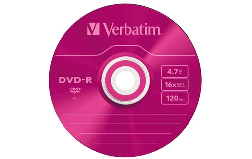 Verbatim DVD-R Colour 4,7 Go 5 pièce(s)