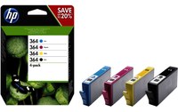 HP 364 Original Noir, Cyan, Magenta, Jaune Multipack