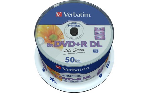 Verbatim 97693 DVD vierge 8,5 Go DVD+R DL 50 pièce(s)
