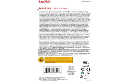 Carte SDHC SanDisk Ultra 16 Go, UHS-I