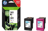 HP 301 Original Noir, Cyan, Magenta, Jaune Multipack